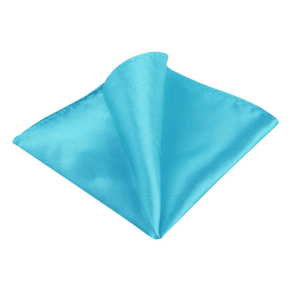 Men's Pocket Squares Handkerchiefs Solid Color One Size Turquoise